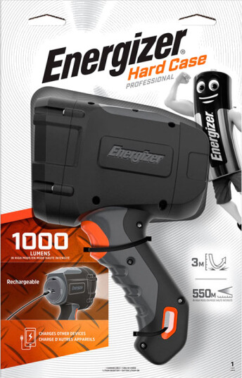 Energizer Hardcase Hybrid oppladbar lykt, 1000 lm ??? 550 m