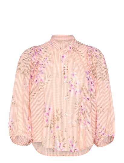 by Ti Mo Checks Blouse   Pink   XL