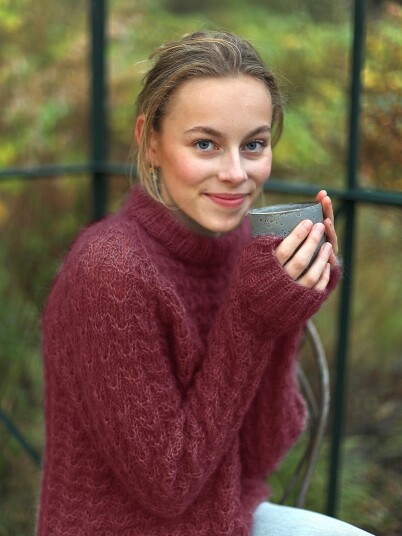 SINA genser vinrød SINA genser vinrød