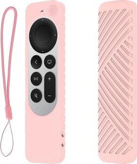 Apple TV 4K Siri Remote (3. generasjon) Beskyttende silikonetui med nøkkelbånd - Rosa Apple TV 4K Siri Remote (3. generasjon) Beskyttende silikonetui med nøkkelbånd - Rosa