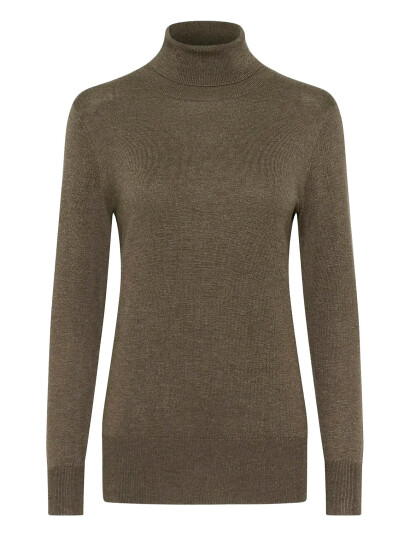 Kaffe Astrid Roll Neck - Khaki green - XXL