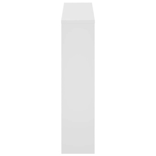 vidaXL Skoskap 2 h?yder speil hvit 63x17x67 cm