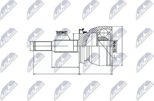 Nty Drivknute drivaksel NTY NPZ FR 002