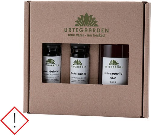Urtegaarden Massasjesett: 10 ml Lavendel Muskelømhet + 100 Massasjeolje 1 Pakker