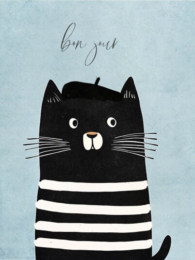 Poster Bonjour Cat
