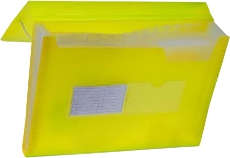 Pp Akkordeonperm Med Elastik Gul Tetis 13 A4 Pp Akkordeonperm Med Elastik Gul Tetis 13 A4