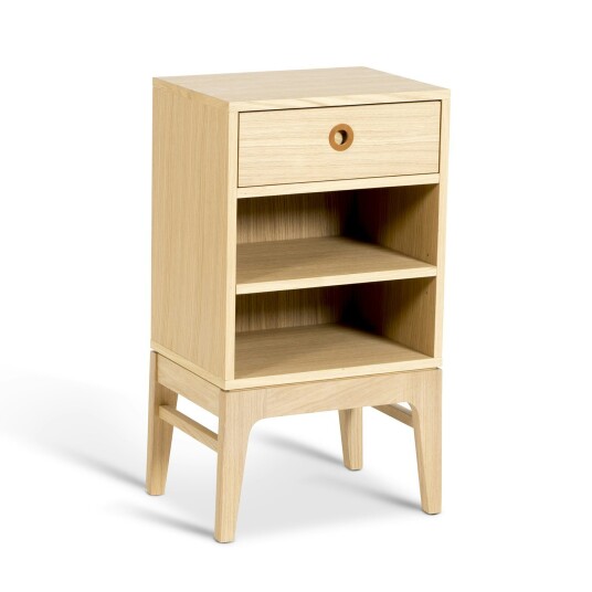 Mavis Höllviken Bedside Table Short Legs White Pigmented Oak Mavis Höllviken Bedside Table Short Legs White Pigmented Oak