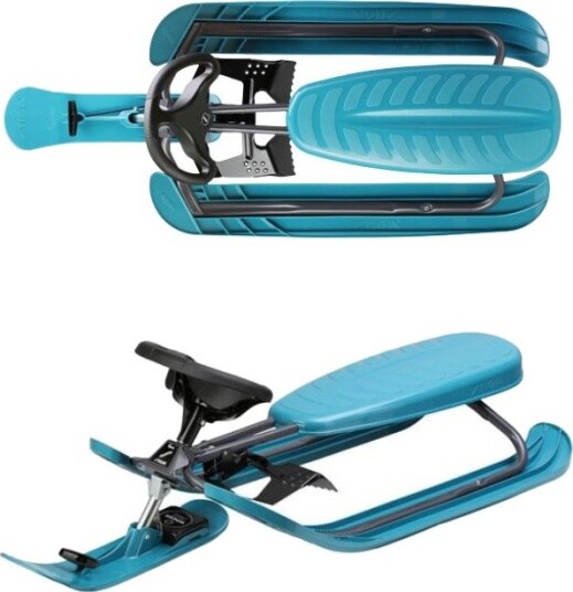 Stiga Snowracer Curve Bio Rattkjelke I Biobasert Plast /Grå Og Aqua/Gray And Aqua