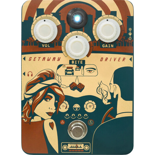 Orange Getaway Driver amp-in-a-box type pedal