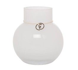 Glassvase Rund Ø 9 x 10 cm Glass Hvit Glassvase Rund Ø 9 x 10 cm Glass Hvit