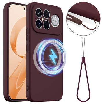 Xiaomi Redmi K90 Pro Max/Poco X8 Ultra Liquid Silikondeksel MagSafe kompatibel Vinrød