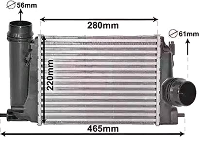 Intercooler VAN WEZEL 13014703