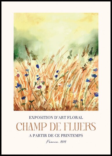Champ De Fleurs Plakat Plakat / 21x30cm