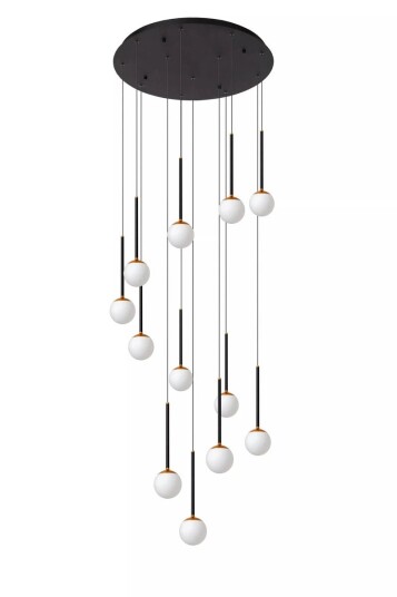 Calina takpendel 12 x 7,7W 2560 Kelvin Dimbar Svart / Hvit