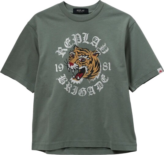 Replay Over   Jersey T Shirt   Green   16 A