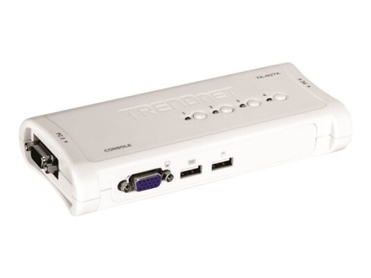 Trendnet Tk 407K - Kvm-Svitsj - 4 X Kvm Port(S) - 1 Lokalbruker - Stasjonær Trendnet Tk 407K - Kvm-Svitsj - 4 X Kvm Port(S) - 1 Lokalbruker - Stasjonær