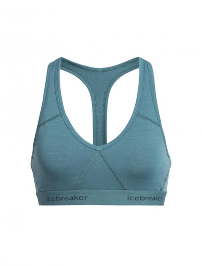 Icebreaker  W"s Sprite Racerback Bra   432 BLUE SPRUCE S
