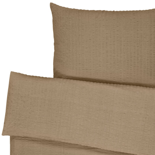 ERWIN M. Sengesett Mallorca stenges med glidelås; 140x200 cm (BxL), 70x90 cm (LxB); Kaffe ERWIN M. Sengesett Mallorca stenges med glidelås; 140x200 cm (BxL), 70x90 cm (LxB); Kaffe