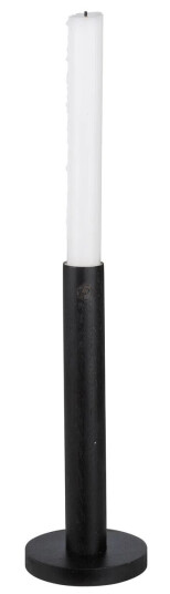 Ernst 20 cm Svart Lysestake i Tre - Elegant Atmosfære Ernst 20 cm Svart Lysestake i Tre - Elegant Atmosfære