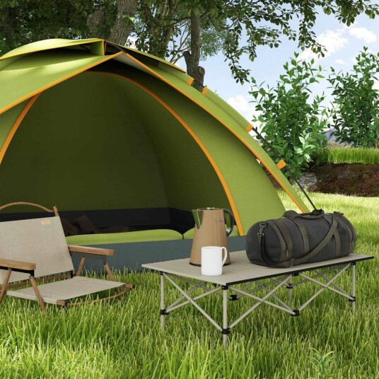 Campingbord sammenleggbart bord med sammenleggbar bordplate X-ramme hagebord laget av aluminium lettvekts 2 personers sidebord s Campingbord sammenleggbart bord med sammenleggbar bordplate X-ramme hagebord laget av aluminium lettvekts 2 personers sidebord s