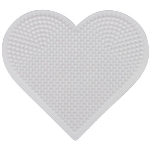 Hama Mini Perleplate 591 Hjerte Hvit