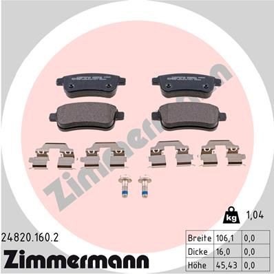 Bremseklosser ZIMMERMANN 24820.160.2 Bremseklosser ZIMMERMANN 24820.160.2