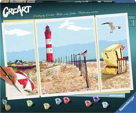 Ravensburger CreArt Mal etter nummer 12+ år Ved stranden