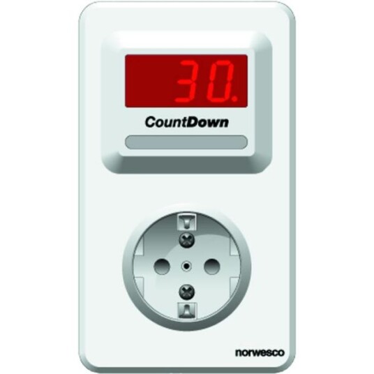 Norwesco CountDown CDOK Beskyttelsestimer elektronisk, med vegguttak Norwesco CountDown CDOK Beskyttelsestimer elektronisk, med vegguttak