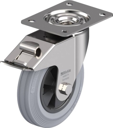 Blickle 462630 Lex-Vpp 160G-Fi-Sg Styrehjul Med Brems, Hjuldiameter 160 Mm, Bæreevne Maks. 135 Kg, 1 Stk