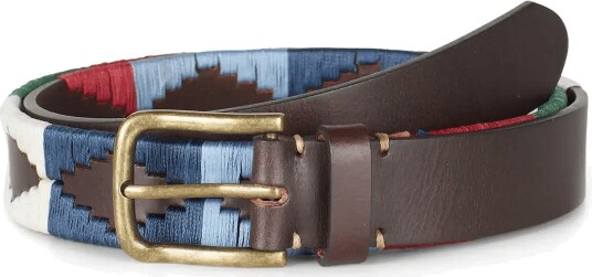 Howard London Hudson Polo Belt - BROWN / GREEN - 95