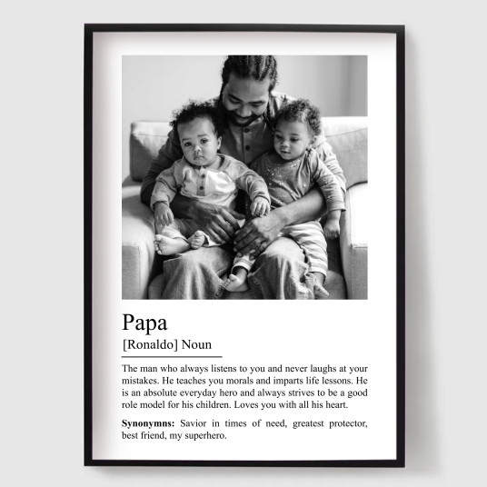 Personlig plakat   Papa definisjon
