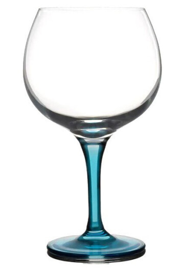 Ginglas ballong med blå stilk 60 cl