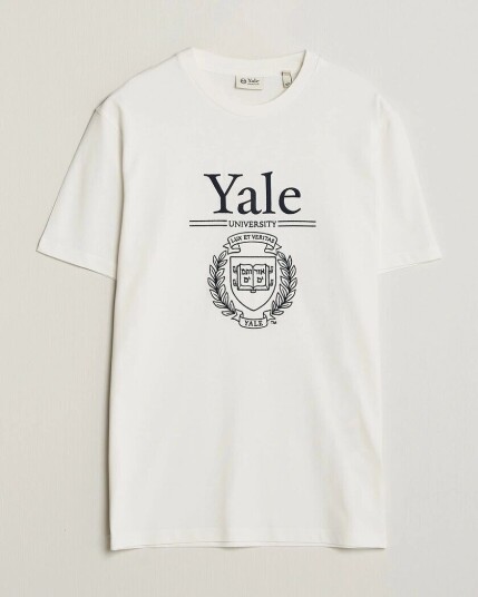 Gant YALE Crew Neck T Shirt Eggshell