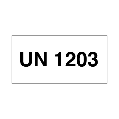 Jo Safety Merke for UN 1203 50 x 100 mm Rull med 250 stk merker i selvklebende vinyl ADR merking av farlig gods 132437