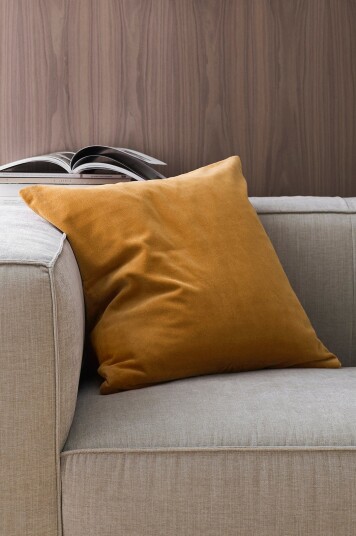 Ellos Home Putetrekk Celina i fløyel 50x50 cm Brun