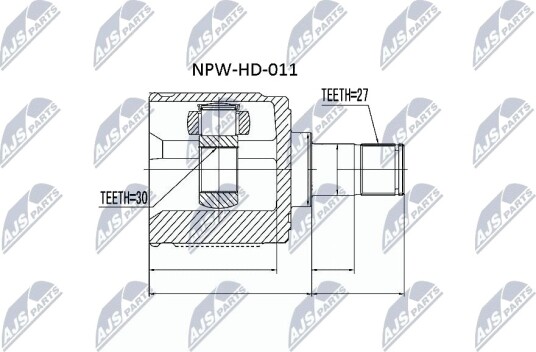 Nty Drivknute drivaksel NTY NPW HD 011