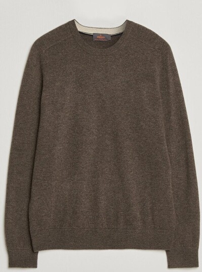 Morris Wilfred Cashmere O Neck Brown