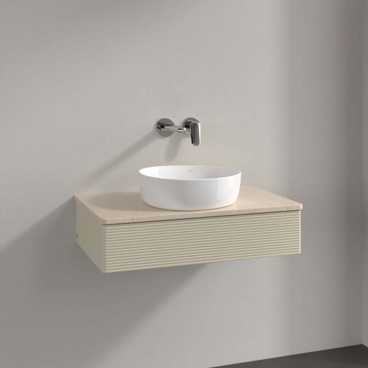 Villeroy & Boch Antao Servantskap med 1 skuff 80x50x19 cm u/lys Grå Matt/Crème