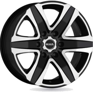 MAK Stone6 Black Machined Face 8x18 6x130 ET53 B84.1