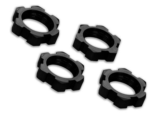 Traxxas 7758A Wheel Nuts Splined 17mm Alu Black 4