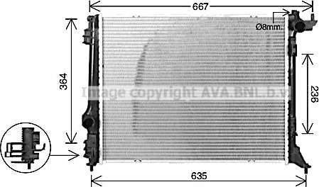 PRASCO RT2647 Radiator motorkjøling