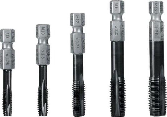 Fein Gjengetapp sett M8 M16 HSS 5 deler