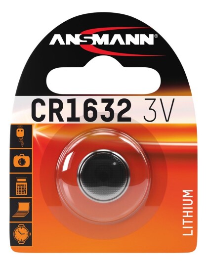Ansmann CR1632 3V Litium Knappecellebatteri for Kameratilbehør