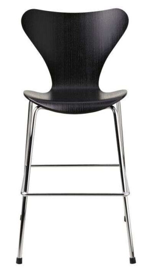Fritz Hansen Series 7 Junior Chair Black/Chrome Fritz Hansen Series 7 Junior Chair Black/Chrome