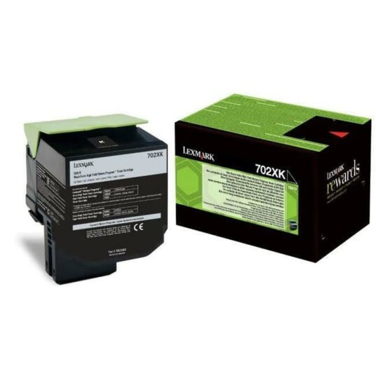 Lexmark Toner Lexmark 702xk R Svart Lexmark Toner Lexmark 702xk R Svart
