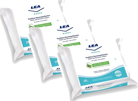 LEA Women Make Up Remover Wipes Aloe Vera x 3