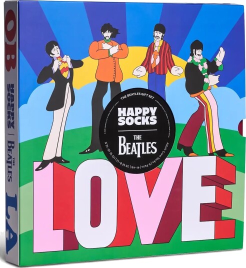 Happy Socks The Beatles 6 Pack Gift Set Purple 36 40