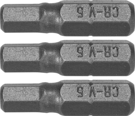 Dedra Bits Skrutrekker Hex H5x25 Mm, 3 Stk Blister (18A04h50-03)