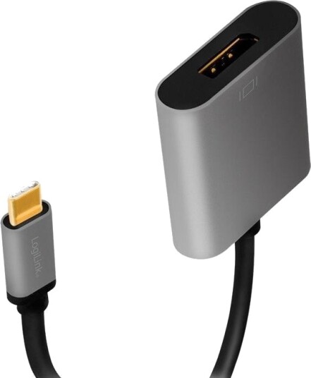 Logilink Cua0102 Usb 3.2 Gen1 Type-C Displayport 0,15 M Sort