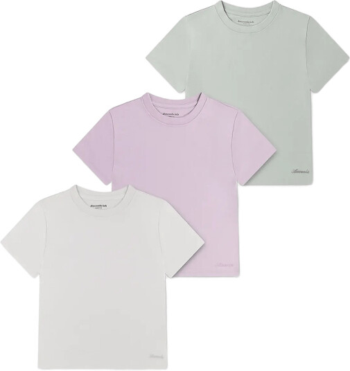 Abercrombie Kids 3T 3Pk Ss Tee   Purple   110/116
